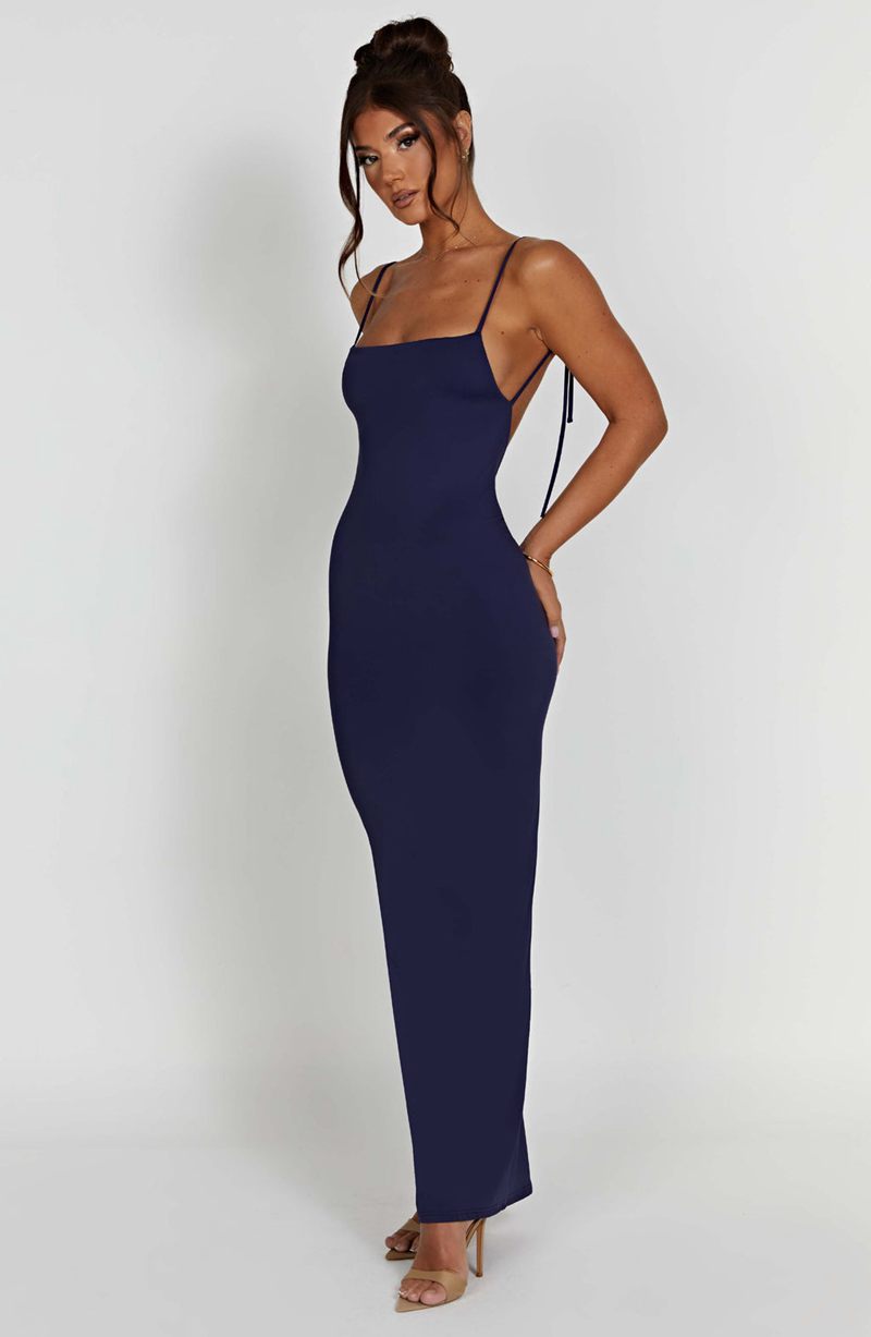 Babyboo Sanya Maxi Dress Navy USA | 540-HRWGPY