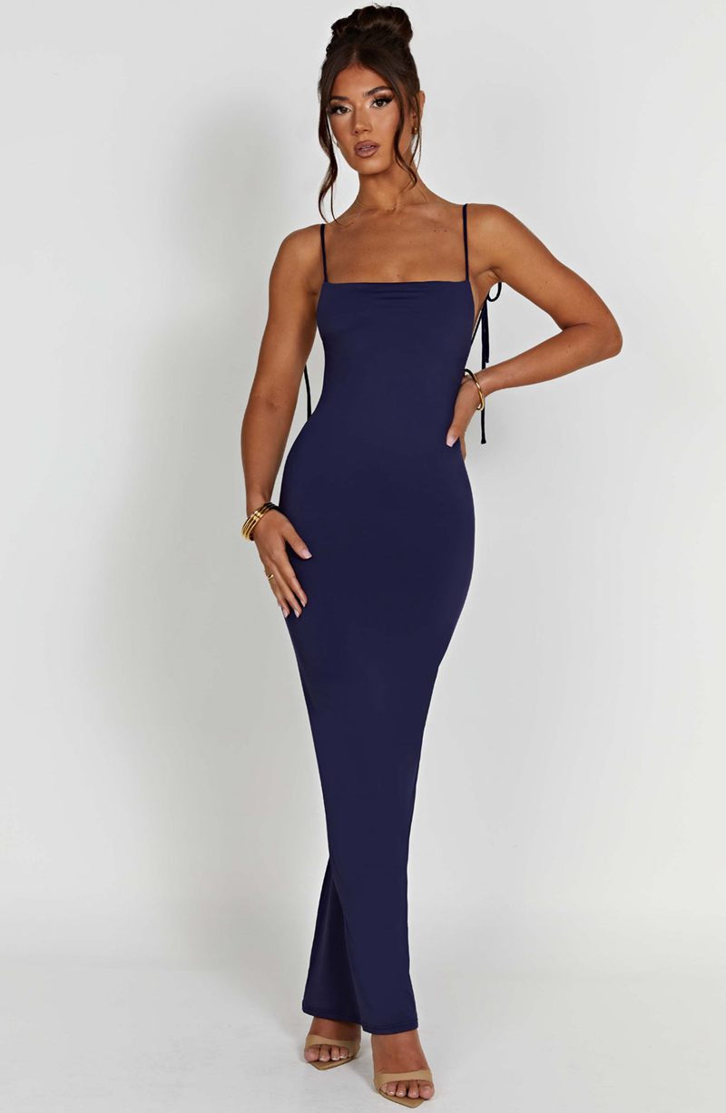 Babyboo Sanya Maxi Dress Navy USA | 540-HRWGPY