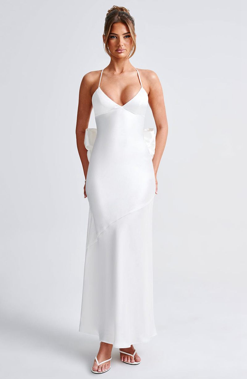 Babyboo Sarita Maxi Dress White USA | 062-OVQPUY