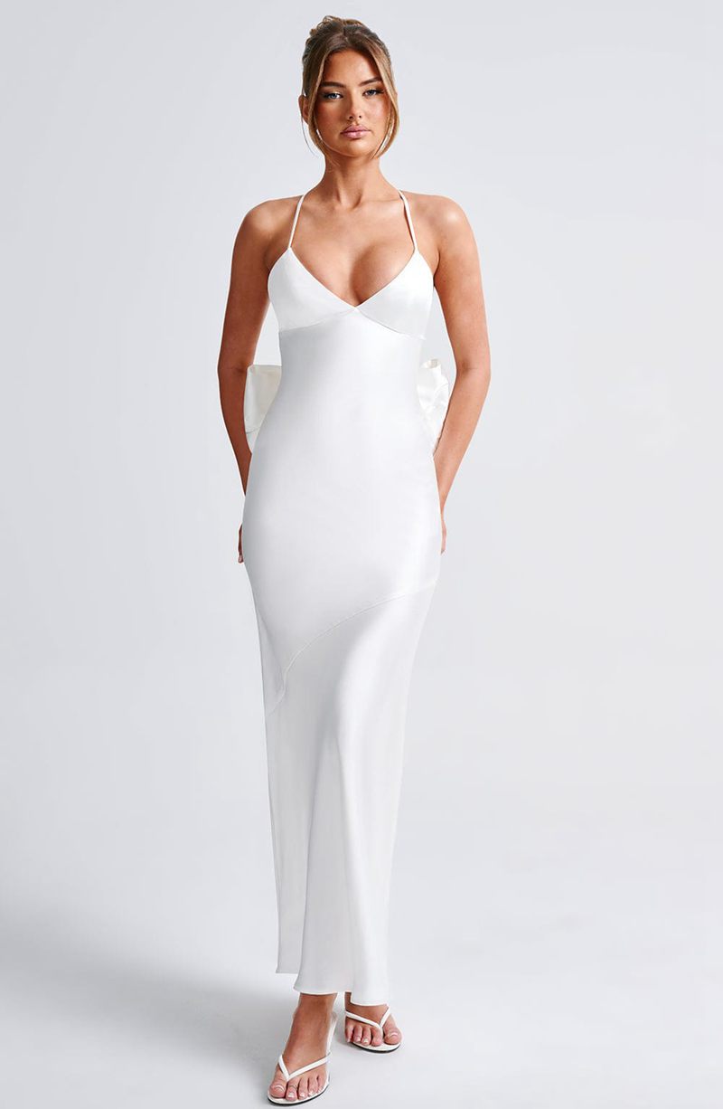 Babyboo Sarita Maxi Dress White USA | 062-OVQPUY