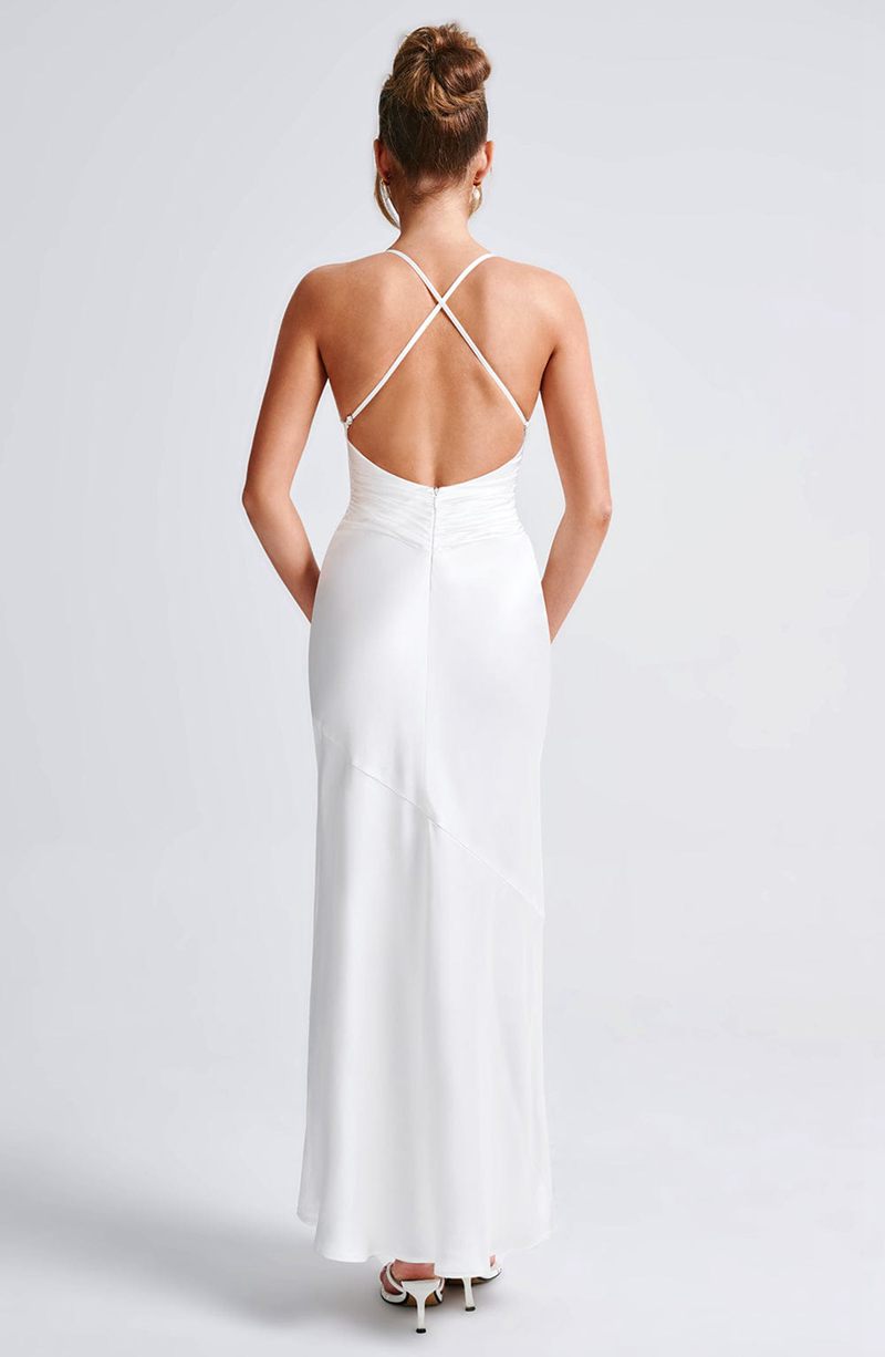 Babyboo Sarita Maxi Dress White USA | 062-OVQPUY