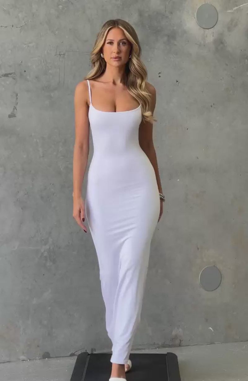 Babyboo Saskia Maxi Dress White USA | 605-KIZDFY