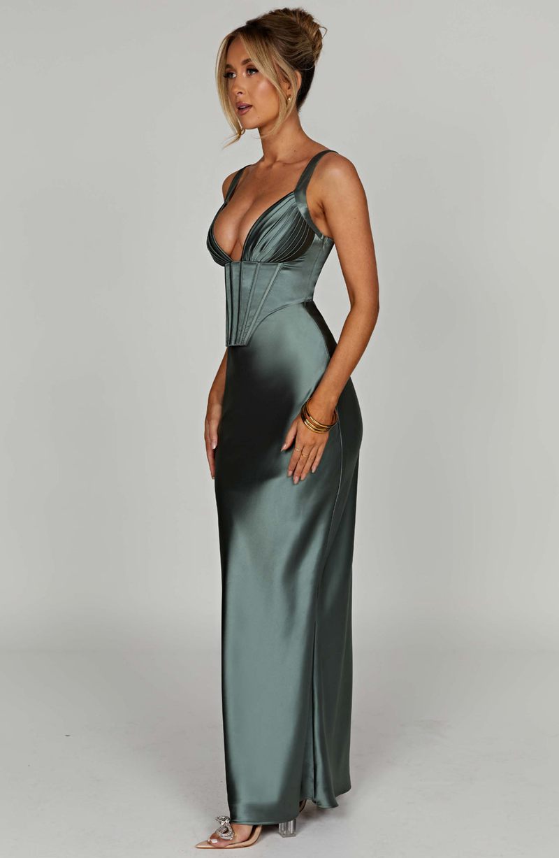 Babyboo Shae Maxi Dress Sage USA | 982-MXWGBS