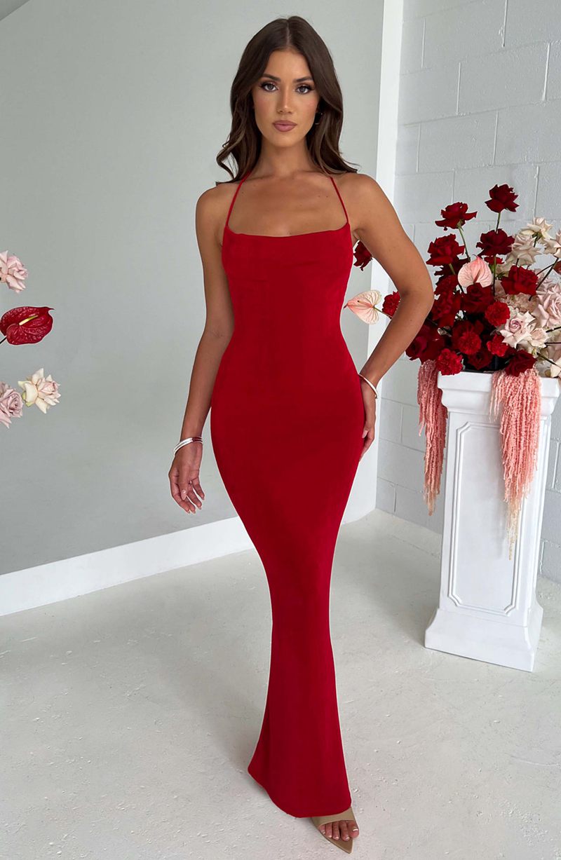 Babyboo Talisa Maxi Dress Red USA | 765-LPYHDS