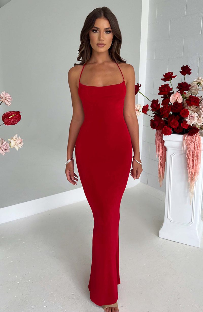 Babyboo Talisa Maxi Dress Red USA | 765-LPYHDS