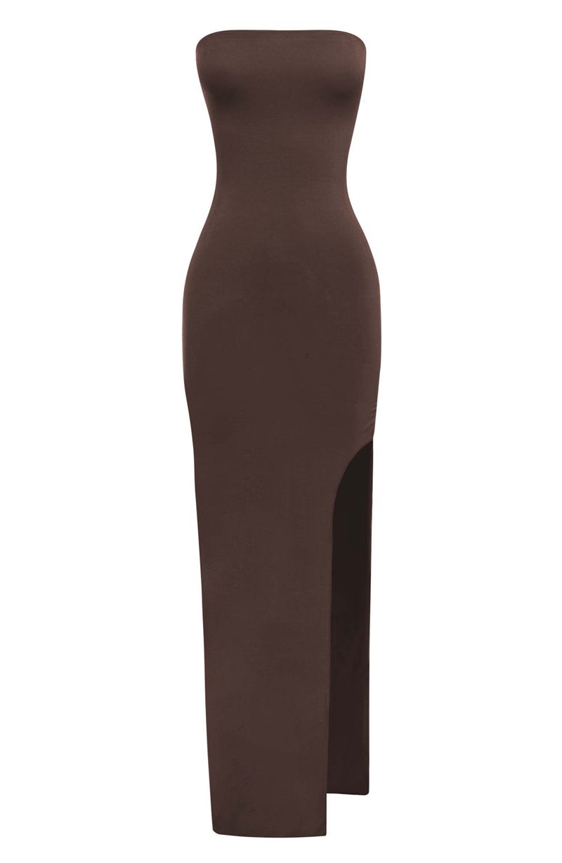 Babyboo Teyana Maxi Dress Chocolate USA | 048-RTNVSC