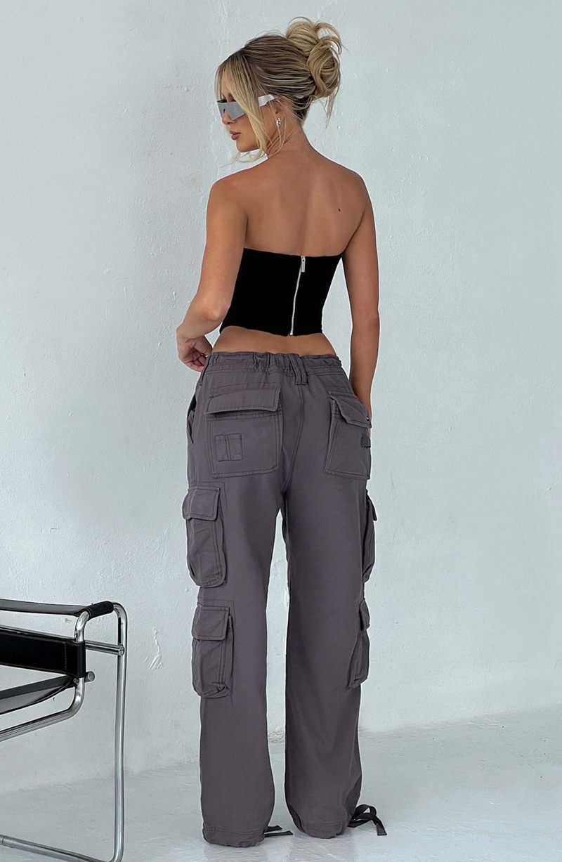 Babyboo Tinashe Cargo Pants Charcoal USA | 245-PWCLGZ