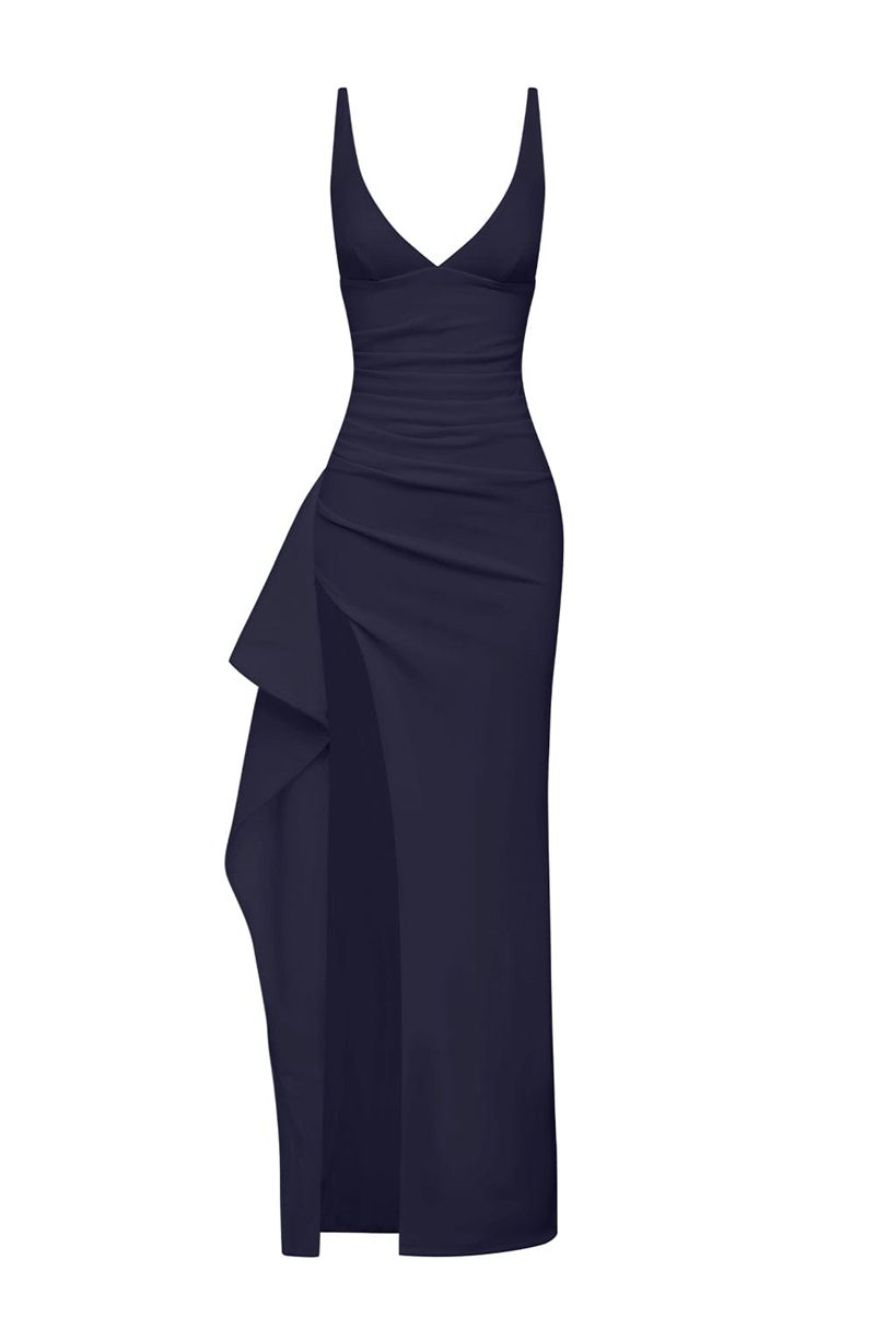 Babyboo Violetta Maxi Dress Navy USA | 986-PKTJBD