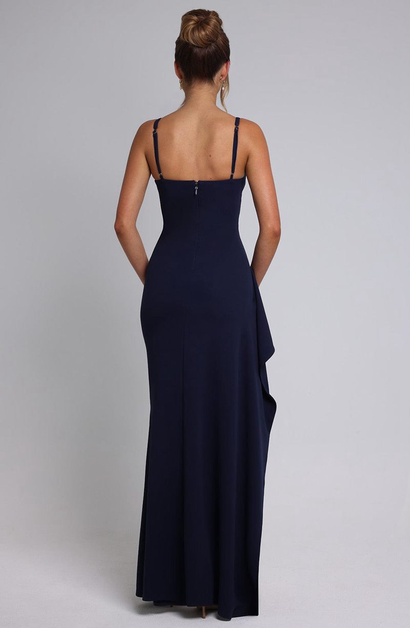 Babyboo Violetta Maxi Dress Navy USA | 986-PKTJBD