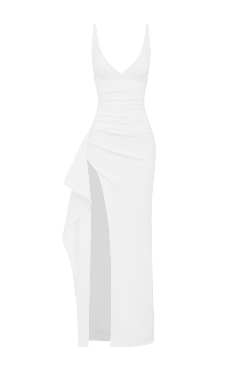 Babyboo Violetta Maxi Dress White USA | 231-SANDZG