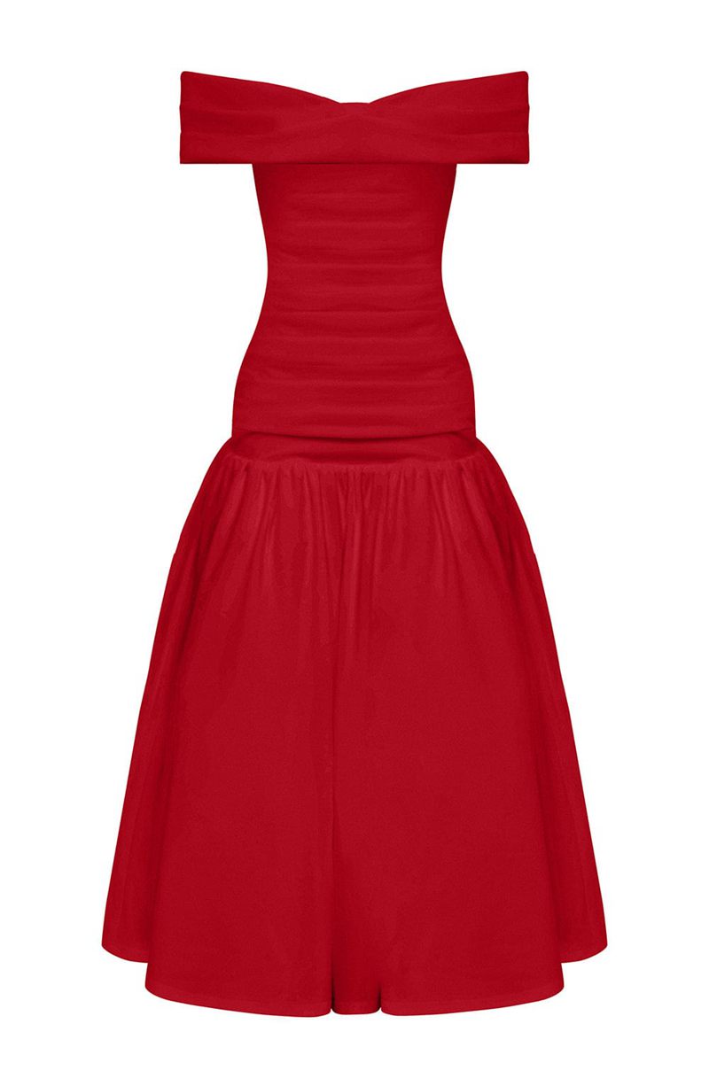 Babyboo Wilhelmina Midaxi Dress Red USA | 210-JLQTPH