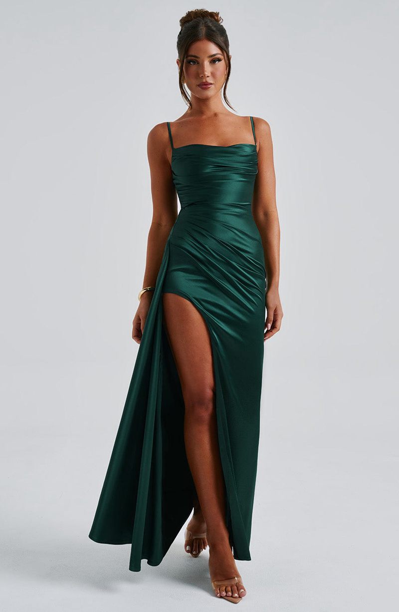 Babyboo Winona Maxi Dress Emerald USA | 691-CSRXFP