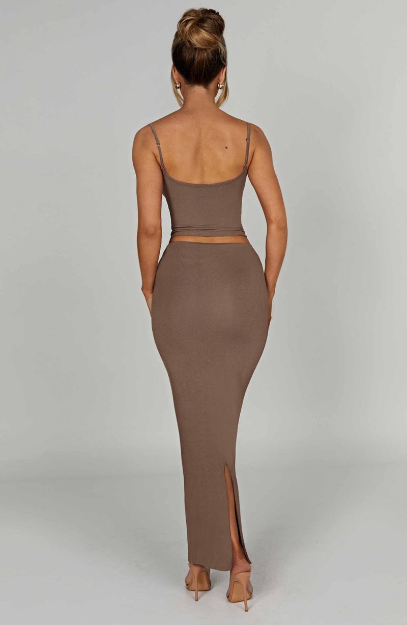 Babyboo Yazmin Maxi Skirt Mocha USA | 378-BMTIXU