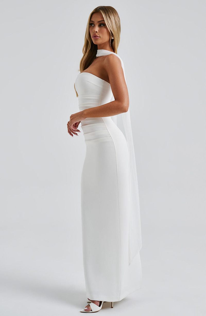 Babyboo Yulia Maxi Dress White USA | 460-DEAMZI