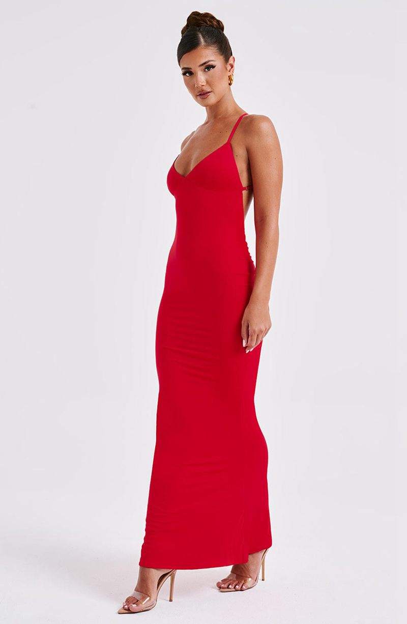 Babyboo Zelda Maxi Dress Red USA | 627-GYHRLK